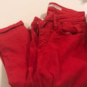 Joe skinny red denim